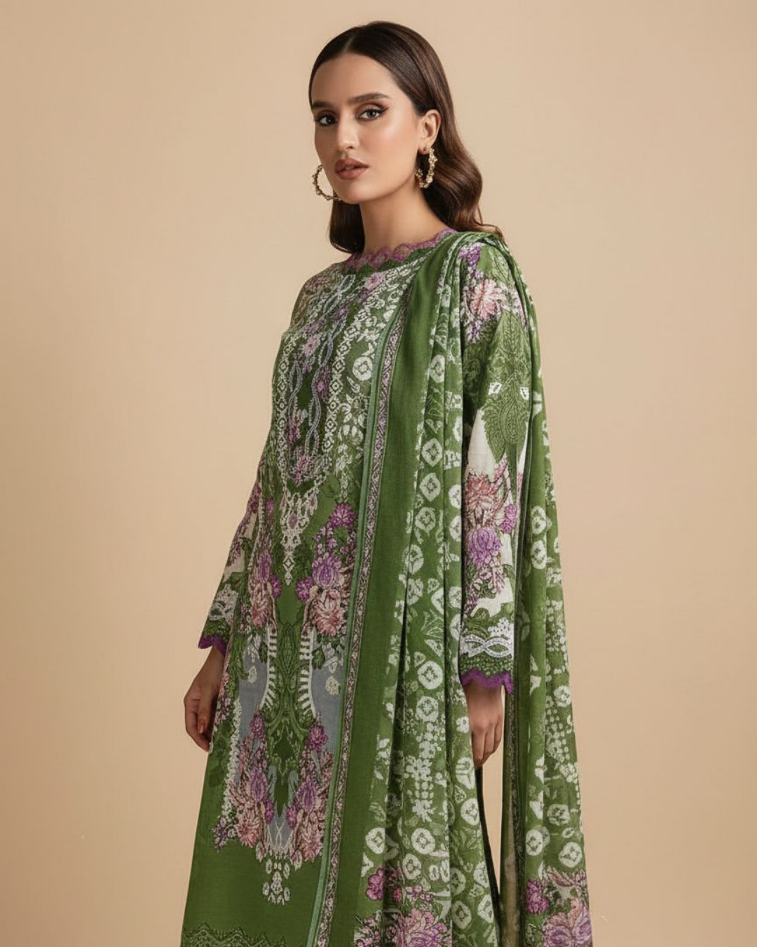 Sabz Naaz (Unstitched) – Saira Cotton Suit | 100% Cotton