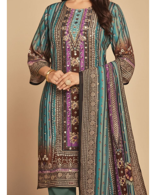 Feroz-e-Naaz (Unstitched) – Saira Cotton Suit | 100% Cotton