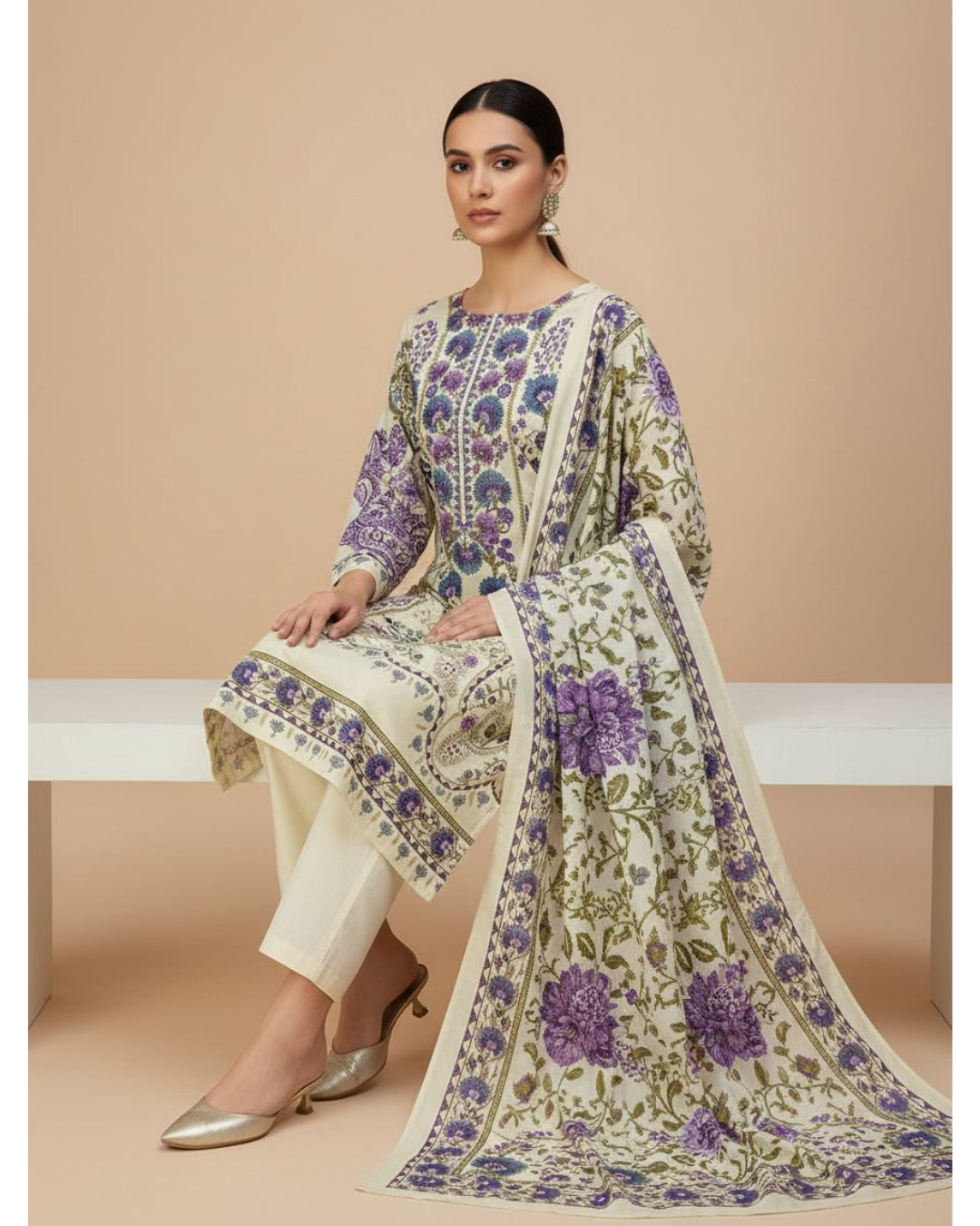 Yaasi Khwaab (unstitched) Saira cloths | cotton suit