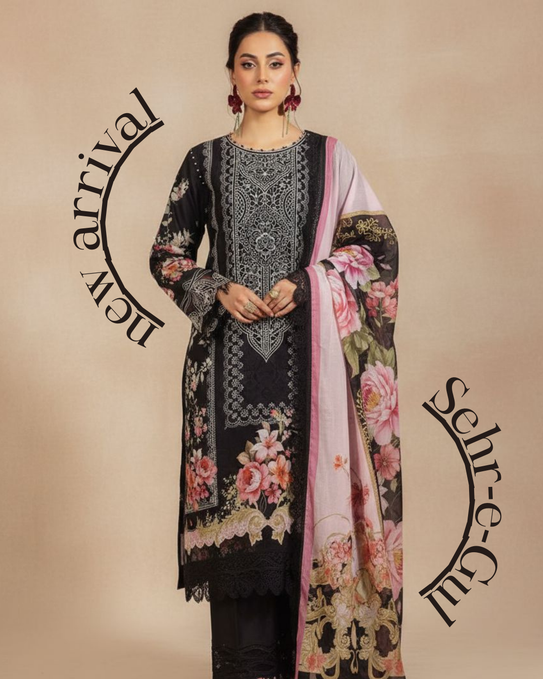 Sher-e-Gul (Unstitched) – Saira Cotton Suit | 100% Cotton