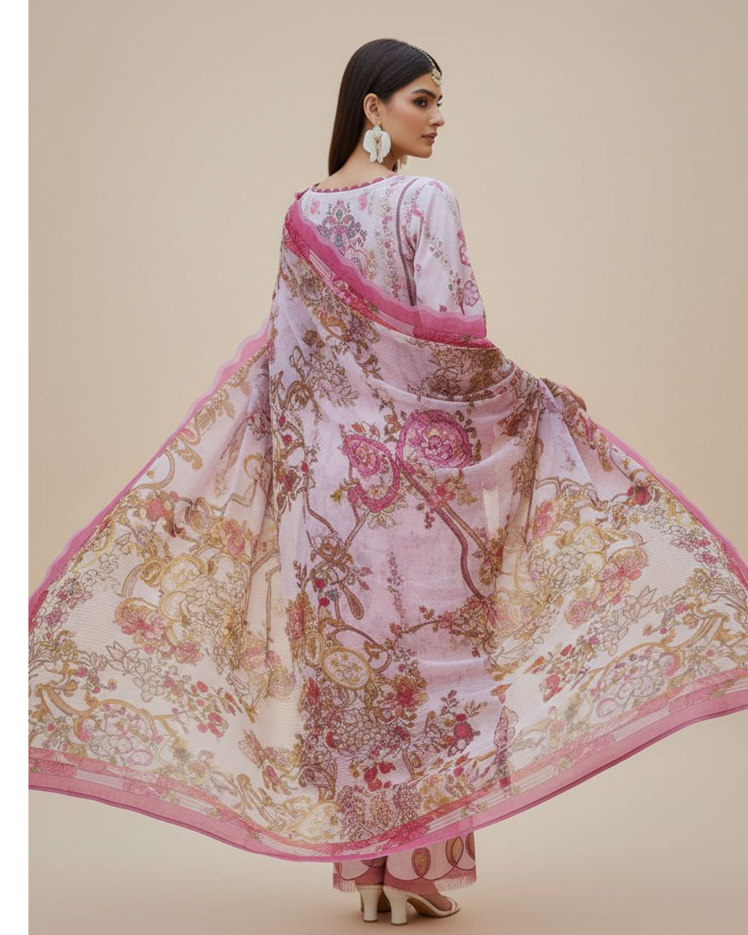 Gulabi Khwaab(Unstitched) – Saira Cotton Suit | 100% Pure Cotton