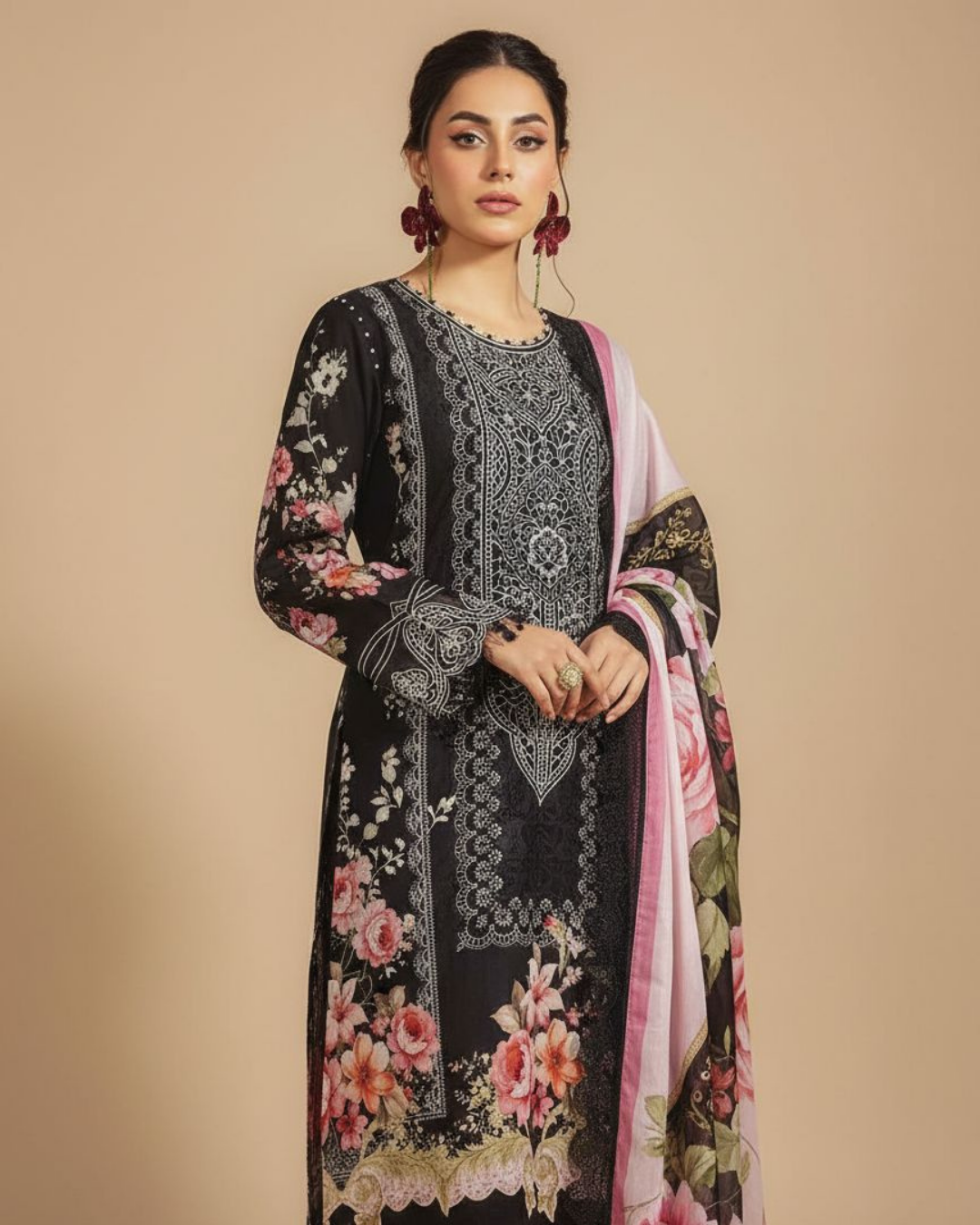 Sher-e-Gul (Unstitched) – Saira Cotton Suit | 100% Cotton